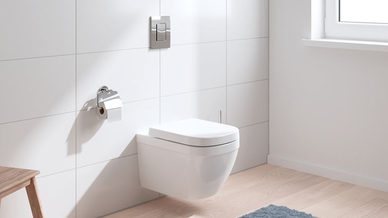 GROHE EURO CERAMIC závesné WC so SoftClose sedátkom, Rimless, Triple Vortex splachovanie, alpská biela 39693000 Obrázek - fotka