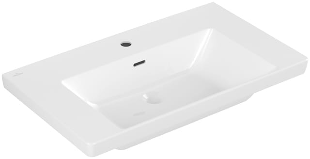 VILLEROY & BOCH VERITY EXCLUSIVE umývadlo 80 cm, s otvorom pre batériu a prepadom, CeramicPlus, alpská biela