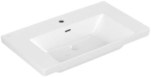 VILLEROY & BOCH VERITY EXCLUSIVE umývadlo 80 cm, s otvorom pre batériu a prepadom, CeramicPlus, alpská biela