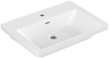 VILLEROY & BOCH VERITY EXCLUSIVE umývadlo 65 cm, s otvorom pre batériu a prepadom, CeramicPlus, alpská biela