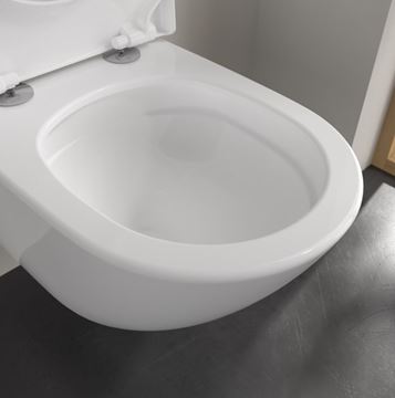VILLEROY & BOCH VERITY EXCLUSIVE závesné WC, so SoftClosing sedátkom, TwistFlush splachovanie, alpská biela 4673TS01 Obrázek - fotka