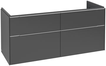 VILLEROY & BOCH VERITY EXCLUSIVE skrinka pod dvojumývadlo 127,2x47,8x57,6 cm, 4 zásuvky, Graphite