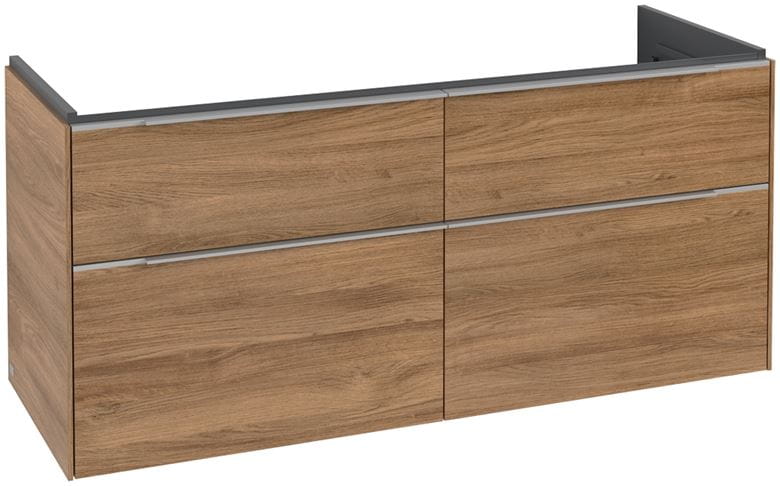 VILLEROY & BOCH VERITY EXCLUSIVE skrinka pod dvojumývadlo 127,2x47,8x57,6 cm, 4 zásuvky, Kansas Oak C25700RH Obrázek - Hlavní obrázek