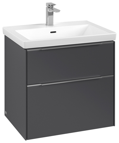 VILLEROY & BOCH VERITY EXCLUSIVE skrinka pod umývadlo 97,3x47,8x57,6 cm, 2 zásuvky, Graphite C25900VR Obrázek - fotka