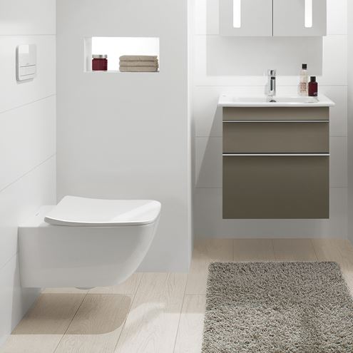 VILLEROY & BOCH VENTICELLO závesné WC, DirectFlush splachovanie, CeramicPlus, alpská biela 4611R0R1 Obrázek - fotka