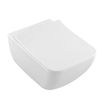 VILLEROY & BOCH VENTICELLO závesné WC, so SoftClosing sedadlom, DirectFlush splachovanie, CeramicPlus, alpská biela