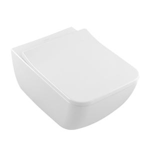 VILLEROY & BOCH VENTICELLO závesné WC, so SoftClosing sedadlom, DirectFlush splachovanie, CeramicPlus, alpská biela