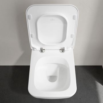 VILLEROY & BOCH VENTICELLO závesné WC, so SoftClosing sedadlom, DirectFlush splachovanie, CeramicPlus, alpská biela 4611RSR1 Obrázek - fotka