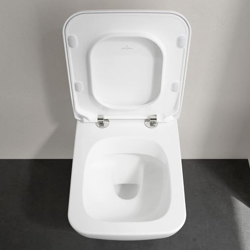 VILLEROY & BOCH VENTICELLO závesné WC, so SoftClosing sedadlom, DirectFlush splachovanie, CeramicPlus, alpská biela 4611RSR1 Obrázek - fotka