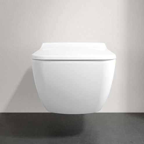 VILLEROY & BOCH VENTICELLO závesné WC, so SoftClosing sedadlom, DirectFlush splachovanie, CeramicPlus, alpská biela 4611RSR1 Obrázek - fotka