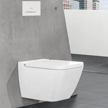 VILLEROY & BOCH FINION WC závesné WC, DirectFlush splachovanie, CeramicPlus, alpská biela 4664R0R1 Obrázek - fotka