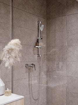 NOVASERVIS METALIA 54 sprchová súprava 4-dielna, ručná sprcha 80x110 mm, 3 prúdy, tyč, hadica, mydelnička, chróm KIT920,0 Obrázek - fotka