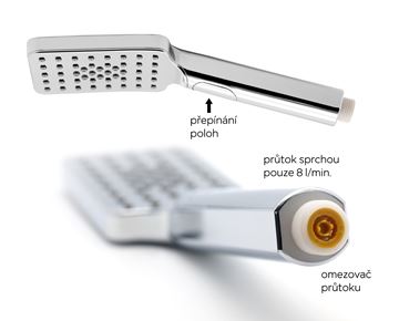 NOVASERVIS METALIA 54 sprchový set s podomietkovou batériou, horná sprcha, ručná sprcha s 3 prúdmi, hadica, držiak, chróm SADA54051R,0 Obrázek - fotka