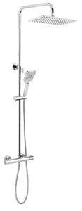 NOVASERVIS METALIA 54 sprchový set s termostatickou batériou, horná sprcha, ručná sprcha s 3 prúdmi, tyč, hadica, chróm