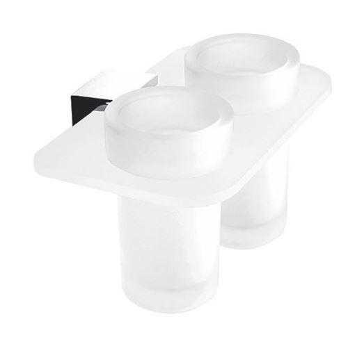 NIMCO KIBO nástenné poháriky, sklo, chróm KI X3-58DW-26 Obrázek - Hlavní obrázek