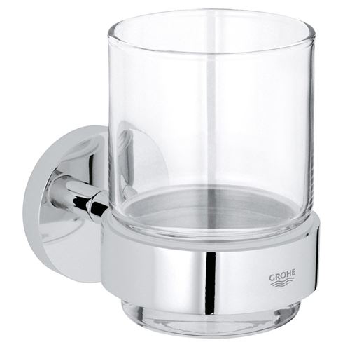GROHE ESSENTIALS nástenný pohárik, sklo, chróm 40447001 Obrázek - Hlavní obrázek