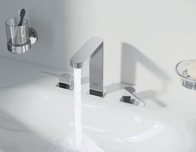GROHE ESSENTIALS nástenný pohárik, sklo, chróm 40447001 Obrázek - fotka
