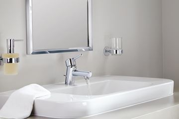 GROHE ESSENTIALS nástenný pohárik, sklo, chróm 40447001 Obrázek - fotka