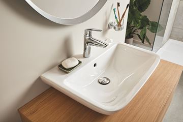 GROHE ESSENTIALS nástenný pohárik, sklo, chróm 40447001 Obrázek - fotka