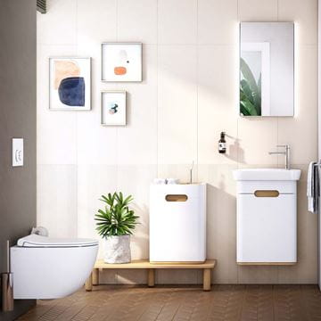 VITRA SENTO nízka skrinka 40x29,5x58 cm, 1 dvierka, pánty vľavo, matná biela 60882 Obrázek - fotka