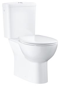 GROHE BAU CERAMIC WC kombi, so SoftClose sedadlom, Rimless splachovanie, spodný odpad, Dual-Flush, bočné napúšťanie, alpská biela