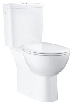 GROHE BAU CERAMIC WC kombi, so SoftClose sedadlom, Rimless splachovanie, spodný odpad, Dual-Flush, bočné napúšťanie, alpská biela
