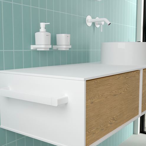 NIMCO MAYA nástenný pohárik, sklo, biela MAB 29058C-05 Obrázek - fotka