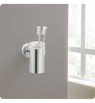 HANSGROHE LOGIS držiak kefiek s pohárikom, nástenný, sklo, chróm 40518000 Obrázek - fotka