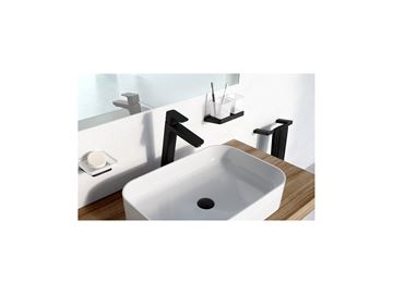 RAVAK 10° BLACK TD 220.20 držiak kefiek s pohárikmi, nástenný, sklo, čierna X07P558 Obrázek - fotka