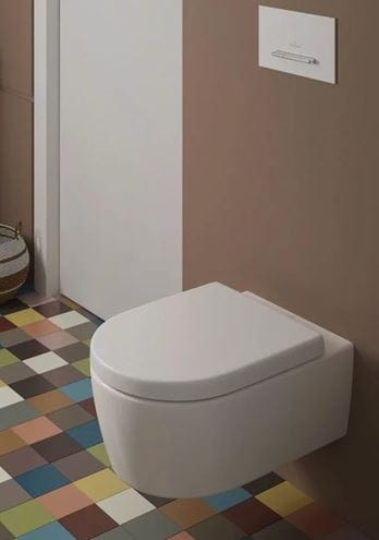 VILLEROY & BOCH AVENTO závesné WC, so SoftClosing sedadlom, DirectFlush splachovanie, CeramicPlus, alpská biela 5656HRR1 Obrázek - fotka