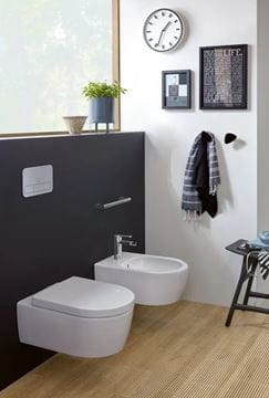 VILLEROY & BOCH AVENTO závesné WC, so SoftClosing sedadlom, DirectFlush splachovanie, CeramicPlus, alpská biela 5656HRR1 Obrázek - fotka