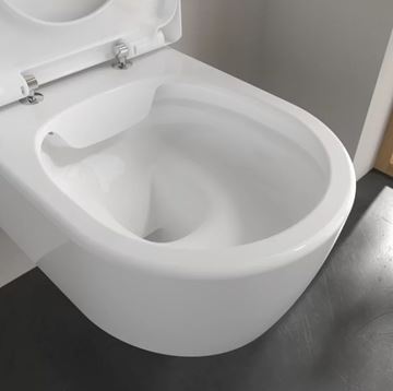 VILLEROY & BOCH AVENTO závesné WC, so SoftClosing sedadlom, DirectFlush splachovanie, CeramicPlus, alpská biela 5656HRR1 Obrázek - fotka