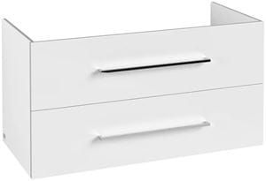 VILLEROY & BOCH AVENTO skrinka pod umývadlo 98x48,4x51,4 cm, 2 zásuvky, Crystal White