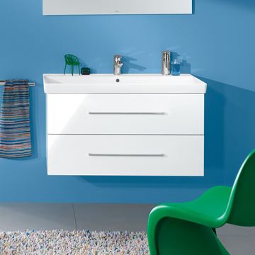 VILLEROY & BOCH AVENTO skrinka pod umývadlo 78x48,4x51,4 cm, 2 zásuvky, Crystal White A89100B4 Obrázek - fotka