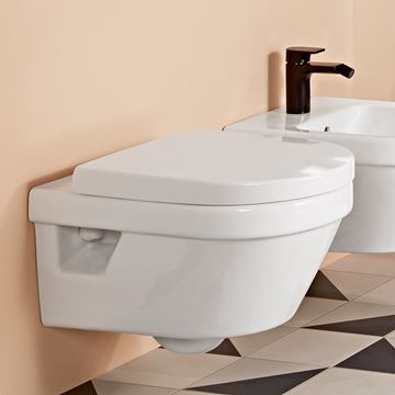 VILLEROY & BOCH ARCHITECTURA závesné WC, DirectFlush splachovanie, CeramicPlus, alpská biela 5684R0R1 Obrázek - fotka