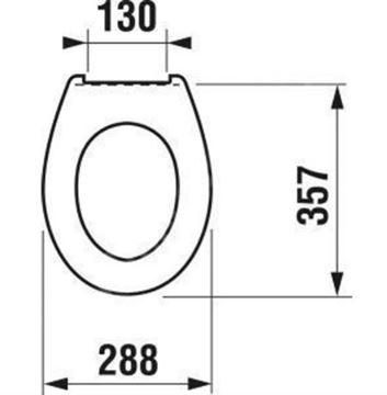 JIKA BABY detské WC sedadlo, bez poklopu H8970373000001 Technický nákres