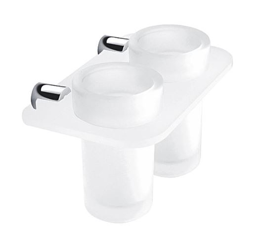 NIMCO BORMO nástenné poháriky, sklo, chróm BR X3-58DW-26 Obrázek - Hlavní obrázek