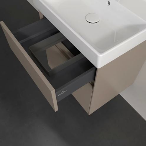 VILLEROY & BOCH COLLARO skrinka pod umývadlo 51x41,4x54,6 cm, 2 zásuvky, Truffle Grey C00700VG Obrázek - fotka