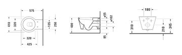 DURAVIT STARCK 1 závesné WC 0210090064 Technický nákres