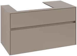 VILLEROY & BOCH COLLARO skrinka pod umývadlo 100x50x54,8 cm, 2 zásuvky, Truffle Grey