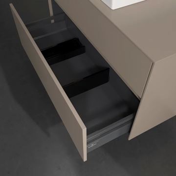 VILLEROY & BOCH COLLARO skrinka pod umývadlo 100x50x54,8 cm, 2 zásuvky, Truffle Grey C01700VG Obrázek - fotka