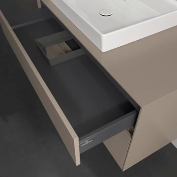 VILLEROY & BOCH COLLARO skrinka pod umývadlo 100x50x54,8 cm, 2 zásuvky, Truffle Grey C01700VG Obrázek - fotka