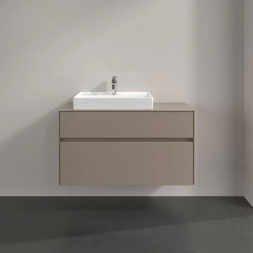 VILLEROY & BOCH COLLARO skrinka pod umývadlo 100x50x54,8 cm, 2 zásuvky, Truffle Grey C01700VG Obrázek - fotka