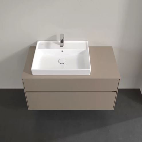 VILLEROY & BOCH COLLARO skrinka pod umývadlo 100x50x54,8 cm, 2 zásuvky, Truffle Grey C01700VG Obrázek - fotka