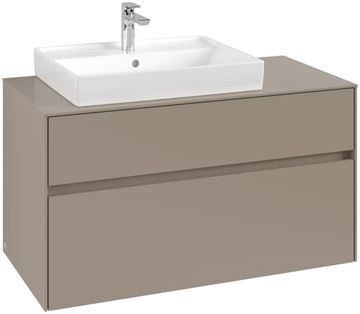 VILLEROY & BOCH COLLARO skrinka pod umývadlo 100x50x54,8 cm, 2 zásuvky, Truffle Grey C01700VG Obrázek - fotka