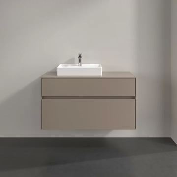 VILLEROY & BOCH COLLARO skrinka pod umývadlo 100x50x54,8 cm, 2 zásuvky, Truffle Grey C01400VG Obrázek - fotka