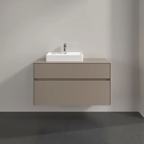 VILLEROY & BOCH COLLARO skrinka pod umývadlo 100x50x54,8 cm, 2 zásuvky, Truffle Grey C01400VG Obrázek - fotka