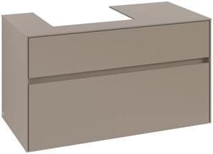 VILLEROY & BOCH COLLARO skrinka pod umývadlo 100x50x54,8 cm, 2 zásuvky, Truffle Grey