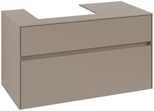 VILLEROY & BOCH COLLARO skrinka pod umývadlo 100x50x54,8 cm, 2 zásuvky, Truffle Grey