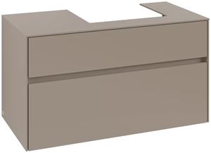 VILLEROY & BOCH COLLARO skrinka pod umývadlo 100x50x54,8 cm, 2 zásuvky, Truffle Grey